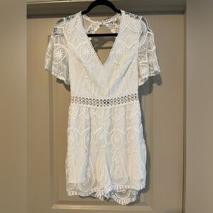 White Lace Romper